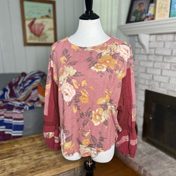 Free People Flower Patch Long Sleeve Floral Thermal - Picture 1 of 7